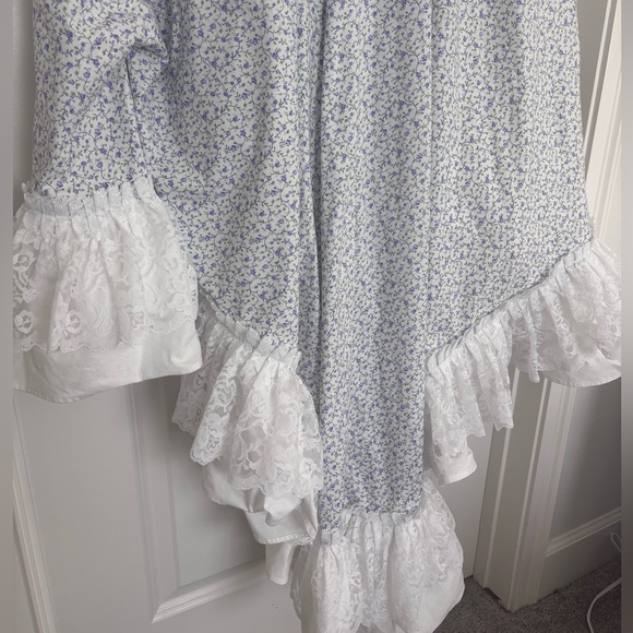 Recollections Renaissance TradWife Cosplay Floral Ruffled Skirt 100% Cotton - Picture 8 of 11